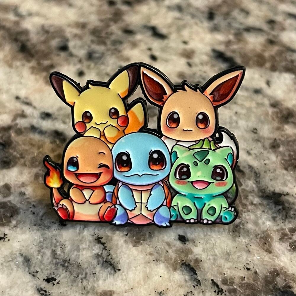 Pokémon Huddle Metal Enamel Pin